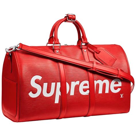 supreme lv bag red